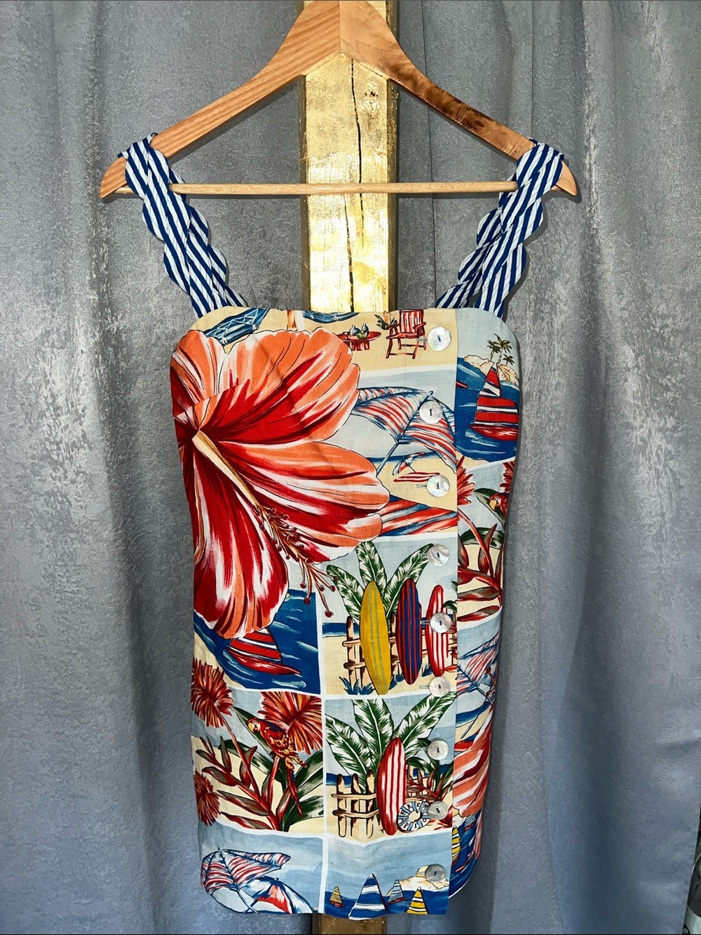 Farm Rio Multicolor Summer Diary Mini Dress - Picture 2 of 4